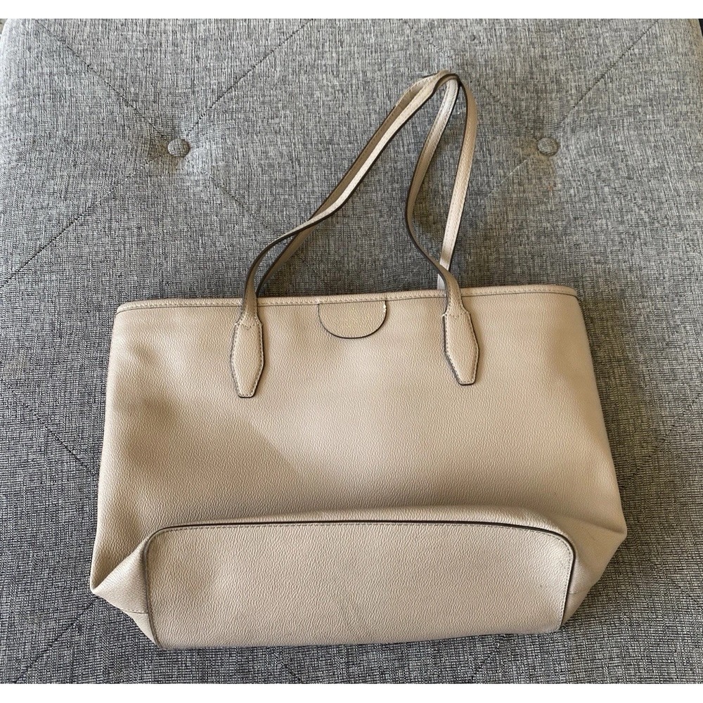 Kate Spade New York Brynn Pebbled Leather Tote Bag Medium Beige